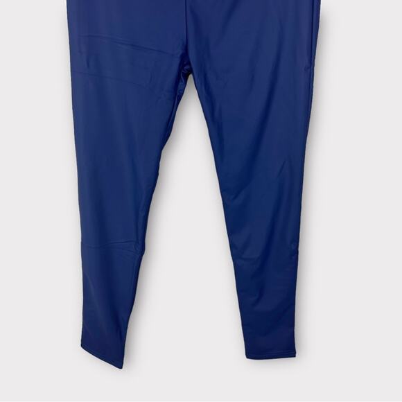 Plush Navy Blue Faux Leather Polar Fleece Lined Liquid Leggings Small New - Picture 9 of 12
